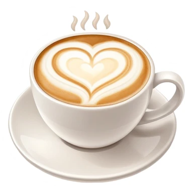 Coffee cup with latte art sticker