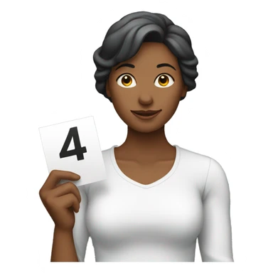 Woman holding 4b movement sign sticker