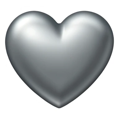 Heart shape emoji for dessert titanium color sticker