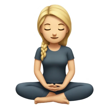 Meditating girl sticker