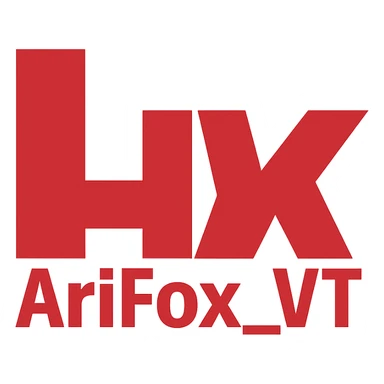 the H&K logo, except the letters say "AriFox_VT" sticker