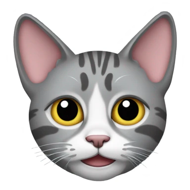  fold-eared gray cat rocker sticker