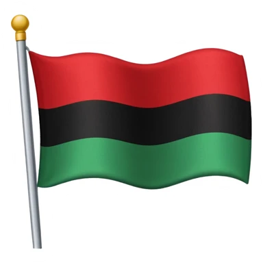 plain Flag with Red, Black and Green horizontal stripes flag   sticker