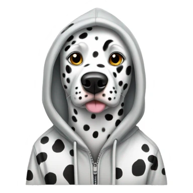 dalmatian wearing a hoodie sticker
