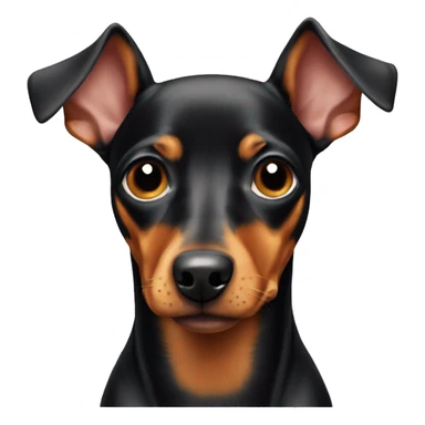 Miniature pinscher dog with a very long nose sticker