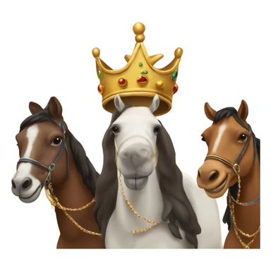Los tres Reyes Magos montados en sus camellos sticker