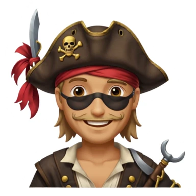 Caricatura un pirata que da el okay sticker
