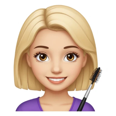 Девушка лашмейкер улыбается sticker