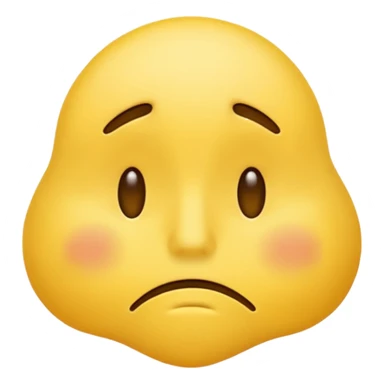 tired yellow emoji with sleepy expression, droopy eyes, yellow face, simple and clear, classic emoji style sticker