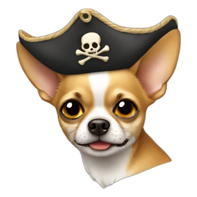 pirate chihuahua sticker