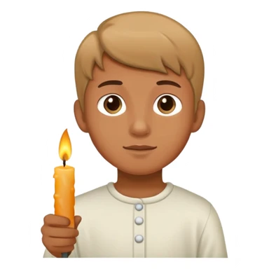 menino segurando uma vela  sticker