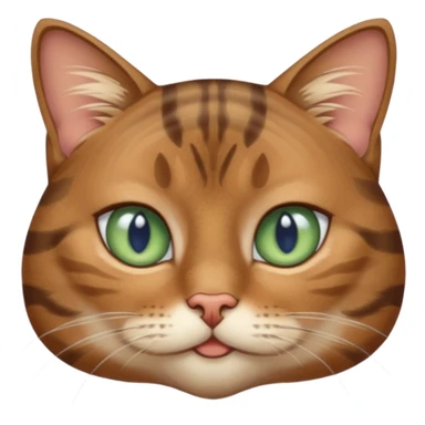 Female brown tabby cat with eyes that are sage green around the outside and blue on the inside and is a little more chunky than most cats she’s very sassy  sticker