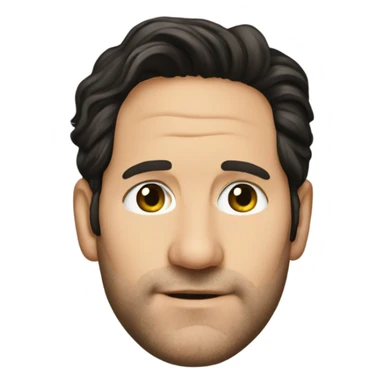 Paul Rudd with shirt over his face sticker