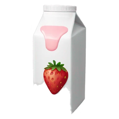 strawberry milk carton sticker