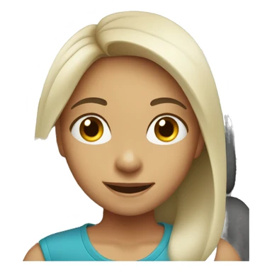 smiling girl in car interior sticker