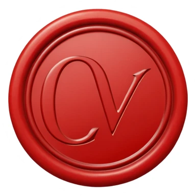 wax seal with a check mark sticker