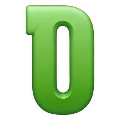  number one in green color sticker