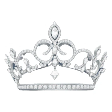 dainty british diamond tiara silver sticker
