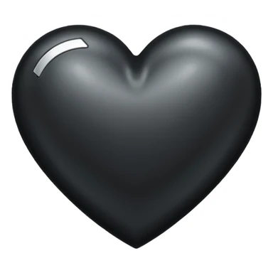 heart with a metallic black finish sticker