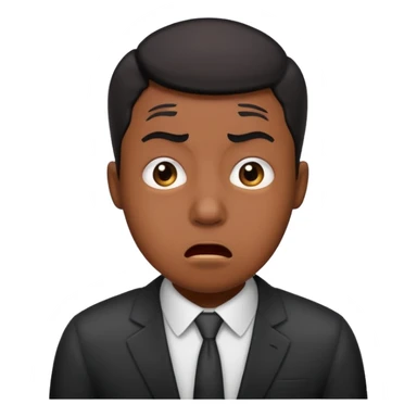 Black office employee panic sticker