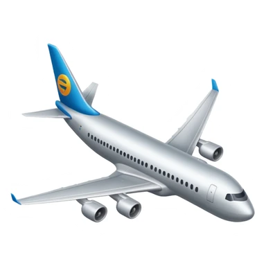 A commercial airplane with the Framer logo on the tail wing. sticker