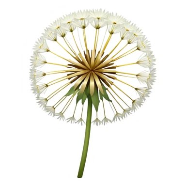 Dandelion flower emoji in white colour looks aesthetic  sticker