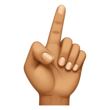 finger pointing straight ahead sticker