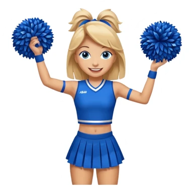Full body , female , cheerleader , blue eyes sticker