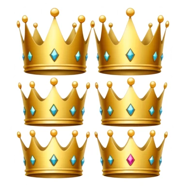 Gold crown group icon sticker