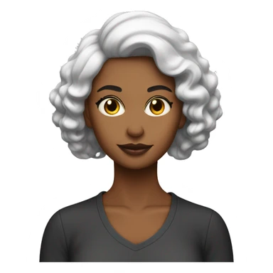 Mujer morena pelo corto negro liso sticker