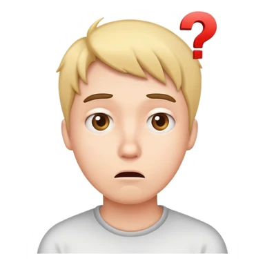 confused face with question marks around head, bewildered expression sticker