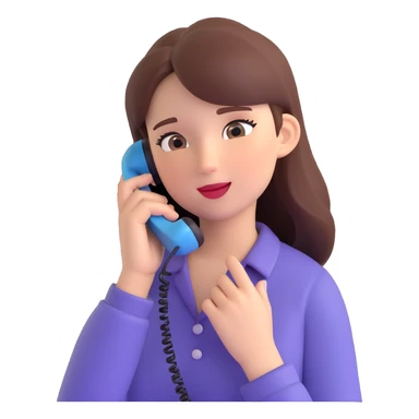 girl talking on phone bedroom background, close up pose sticker
