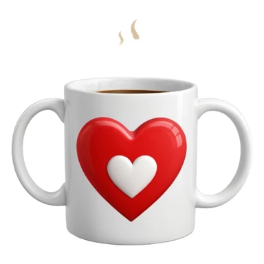 Valentines embellishment, extra large size coffee mug sticker