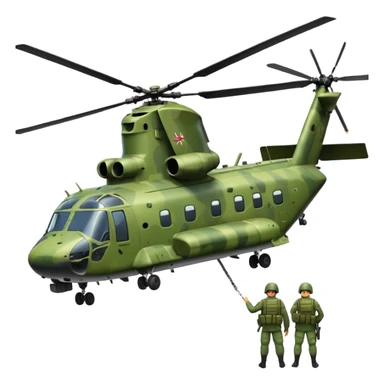 Chinook dropping soldiers sticker