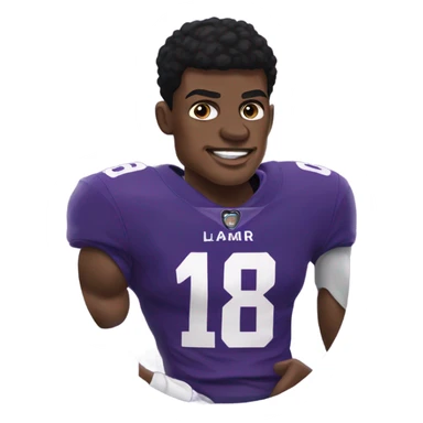 Lamar Jackson in his jersey AT THE CASINO sticker