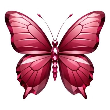 burgundy 56-carat diamond shaped as butterfly sticker