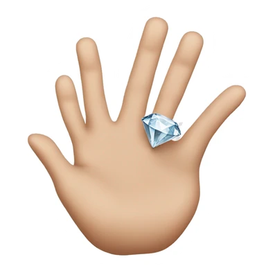 A hand with a diamond ring  sticker