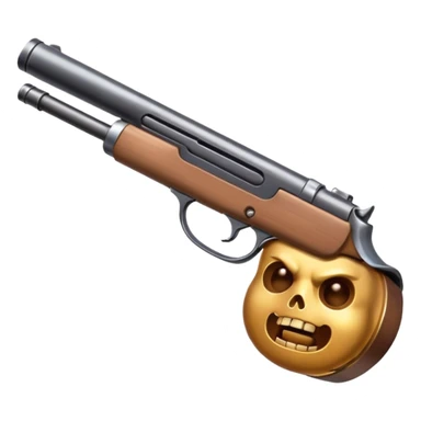 Create an emoji that’s sucking on the barrel of a shotgun sticker
