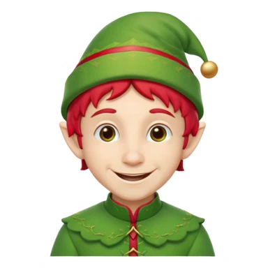 Male christmas elf sticker
