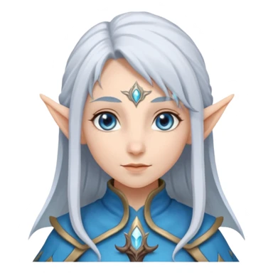 Frieren the female elf mage with silver hair sticker