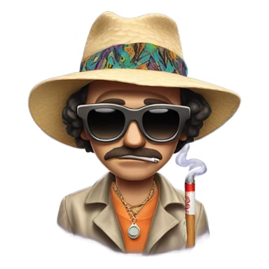 Fear and Loathing in Las Vegas, smoking, cigarette holder, psychedelic, bats sticker
