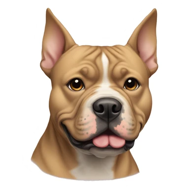 Tan American bully with pointy ears sticker
