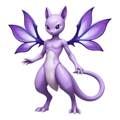 Mewtwo-Lunala-Fakémon-hybrid-creature (full body)  sticker