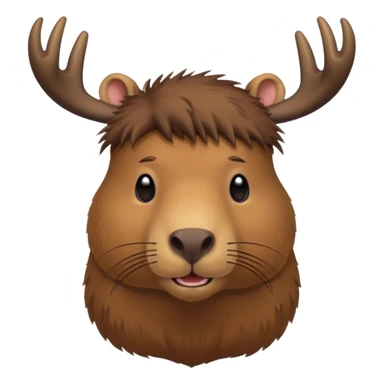 Capibara con cuernos de venado sticker