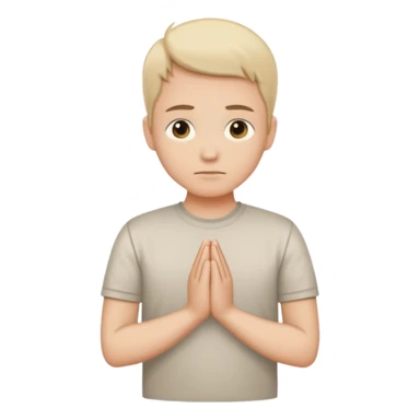 stand and wait with folded hands sticker