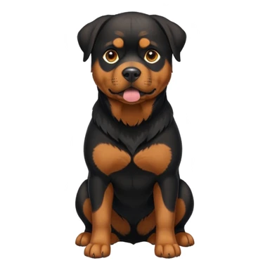 Rottweiler mix full body sticker
