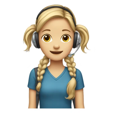 Girl with cochlear implant  sticker