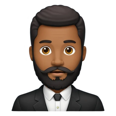 A black gigolo with a full beard sticker