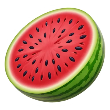 an emoji of an open watermelon but with purple instead of green sticker