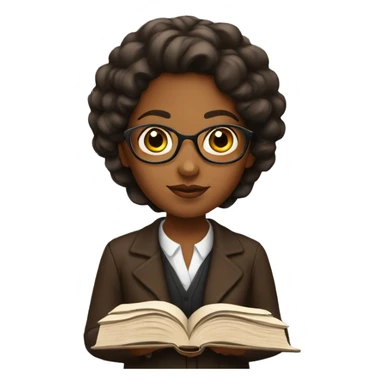 Brown girl with law book sticker
